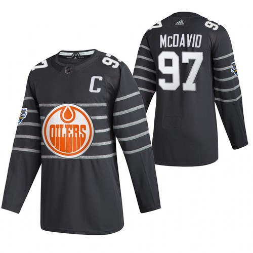 Edmonton Oilers Trikot #97 Connor McDavid Grau 2020 All-Star